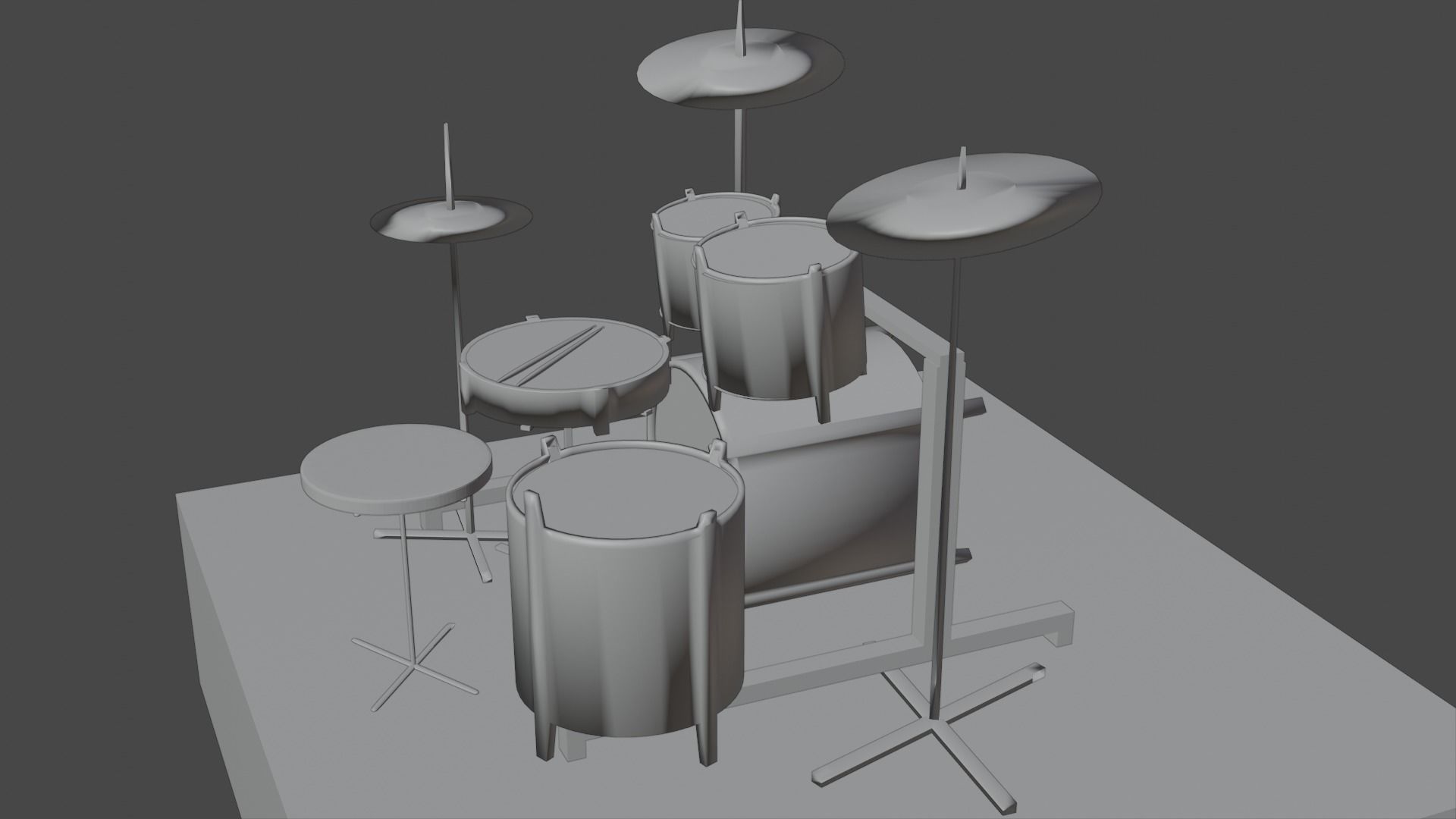 DRUM SET 3D model_12