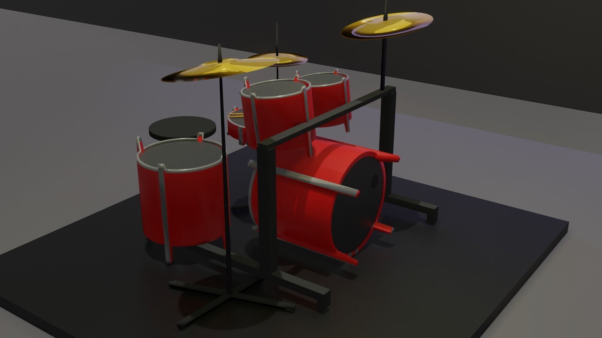 DRUM SET 3D model_4