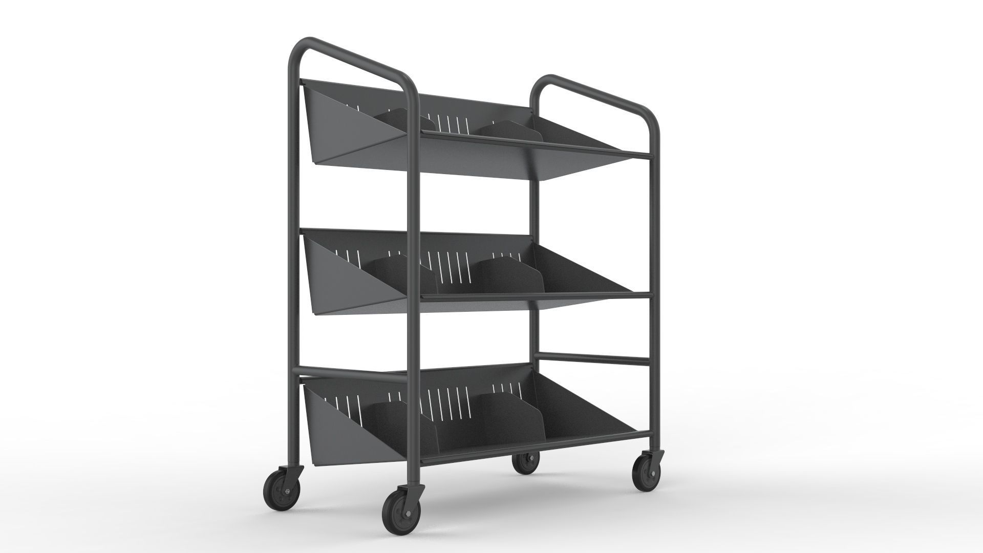 Generic Cart Library Transport 03 3D model_9