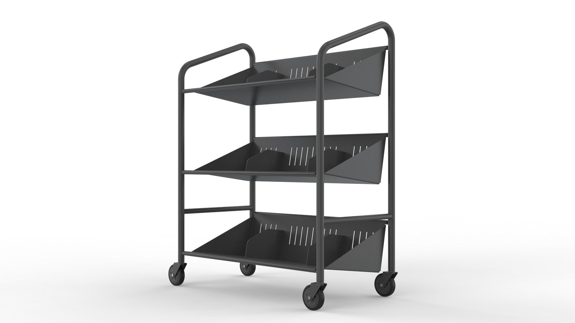 Generic Cart Library Transport 03 3D model_11