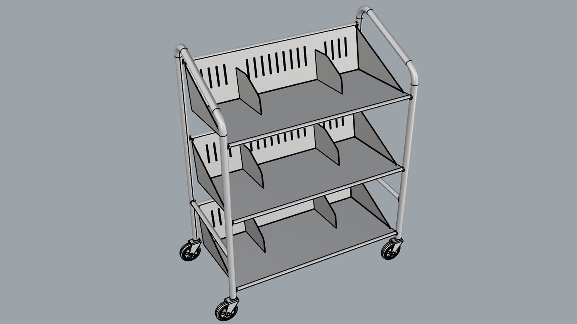 Generic Cart Library Transport 03 3D model_18