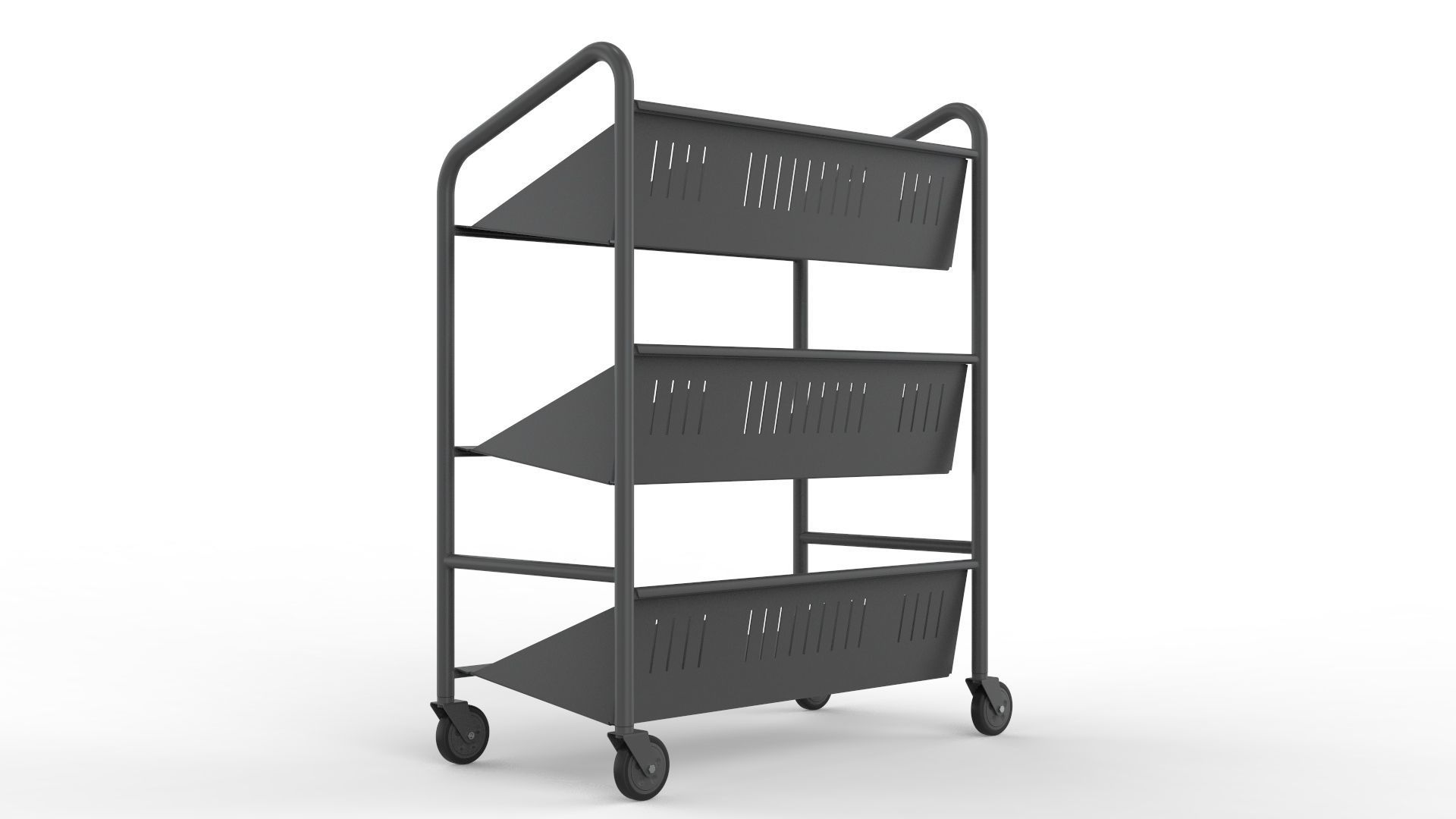 Generic Cart Library Transport 03 3D model_5