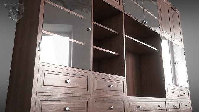 Sideboard Bookshelves 3D model