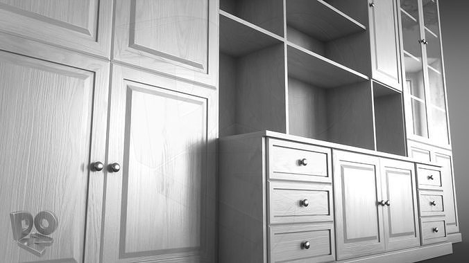 Sideboard Bookshelves 3D model