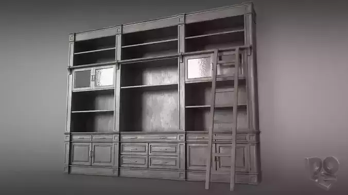 Sideboard Bookshelves 3D model