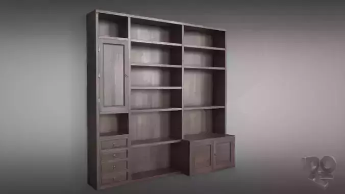 Sideboard Bookshelves 3D model