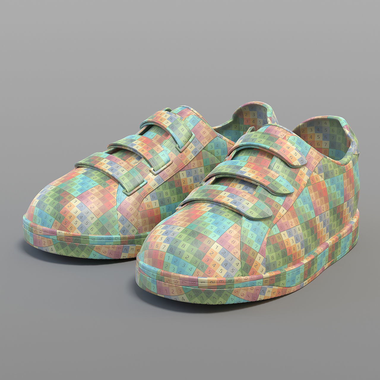 Cartoon Sport Shoes 3D model_6