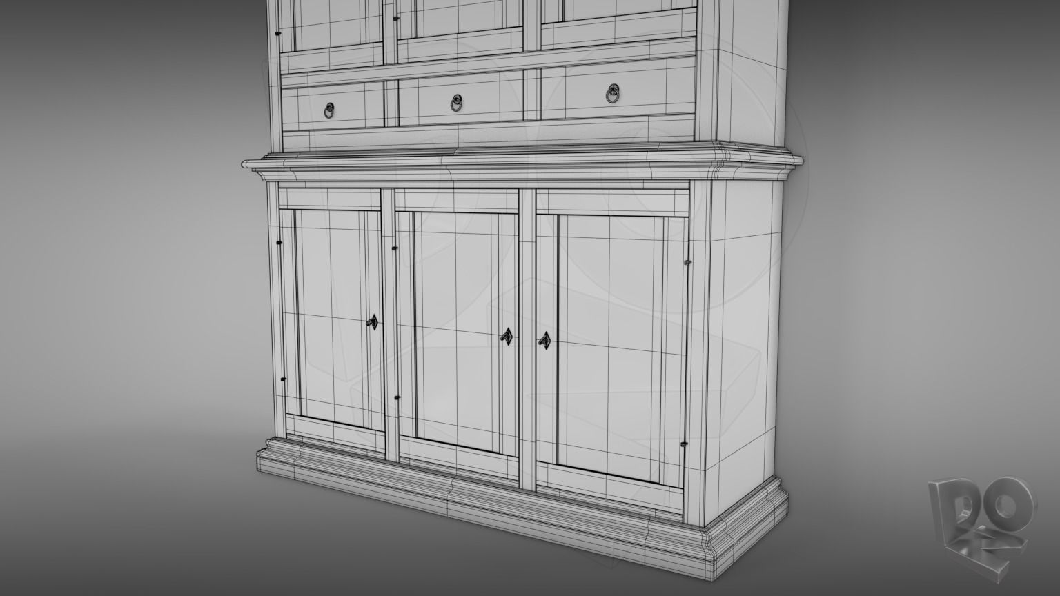 Sideboard Credenza 3D model_5
