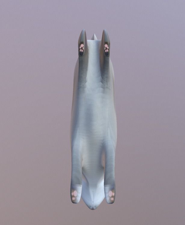 Bunny 3 Different Looks Low-poly 3D model_11