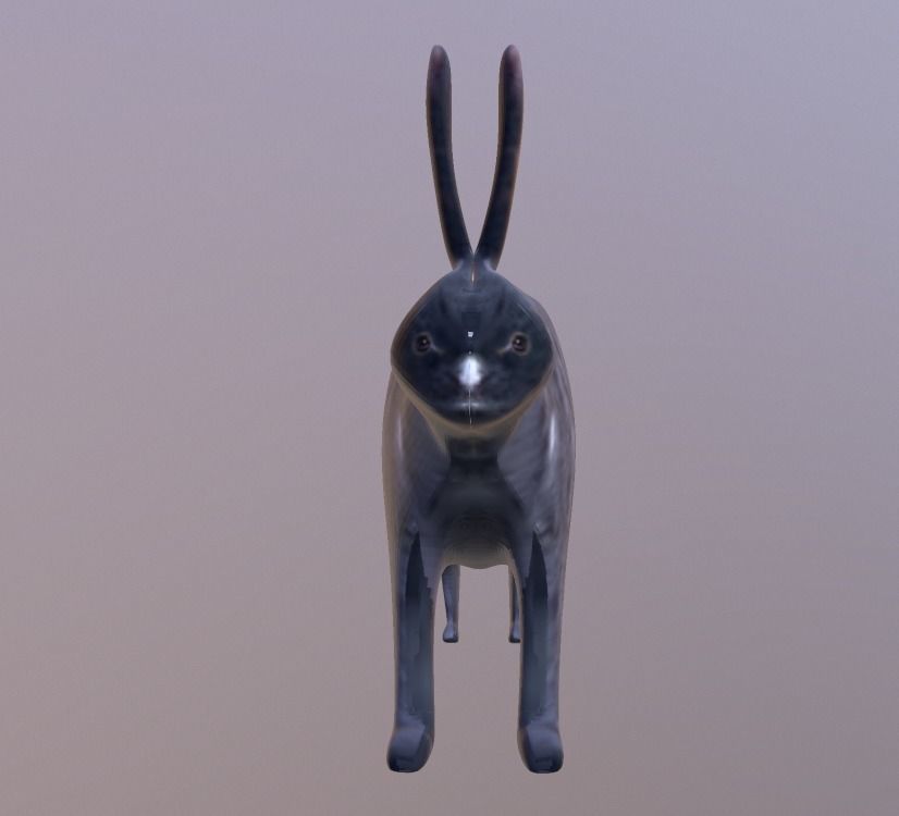 Bunny 3 Different Looks Low-poly 3D model_4