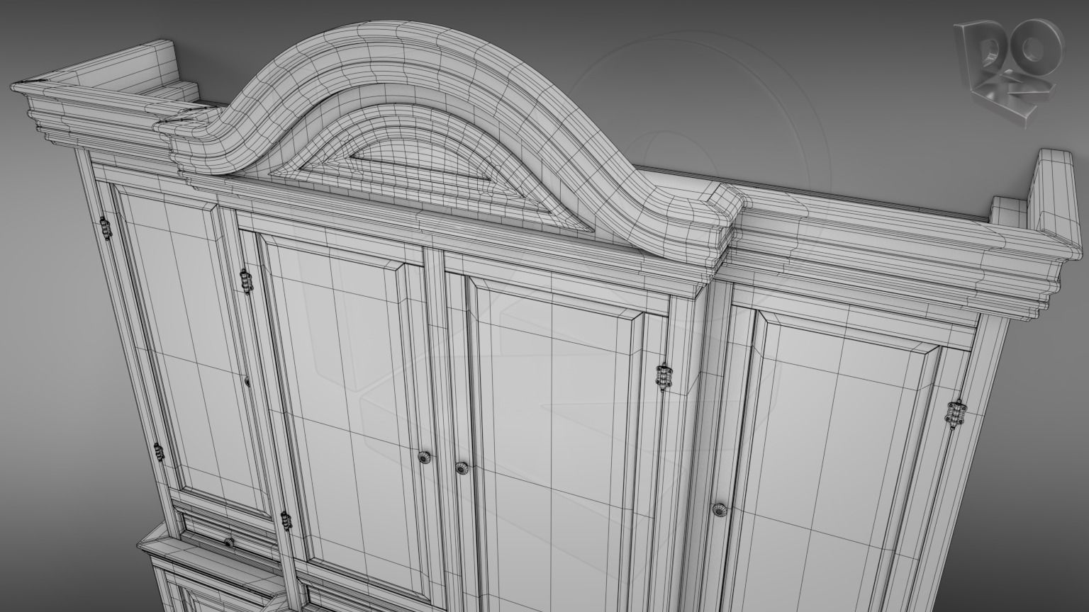 Sideboard Credenza 3D model_3