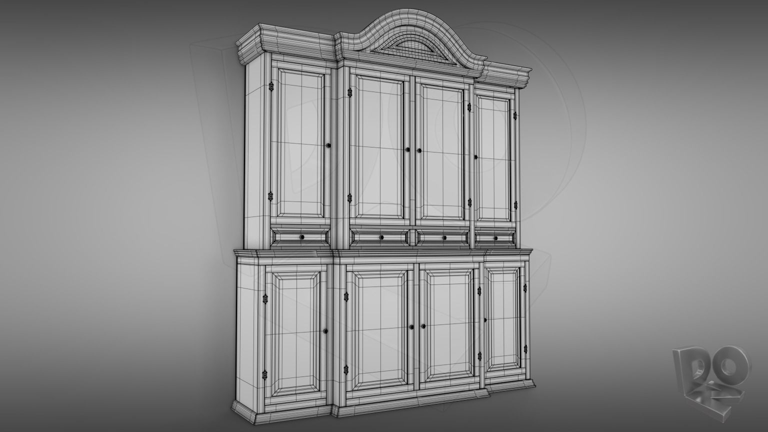Sideboard Credenza 3D model_5
