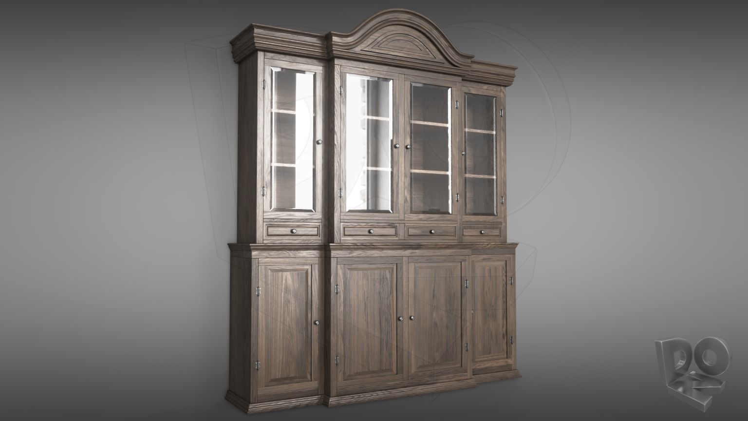 Sideboard Credenza 3D model_4