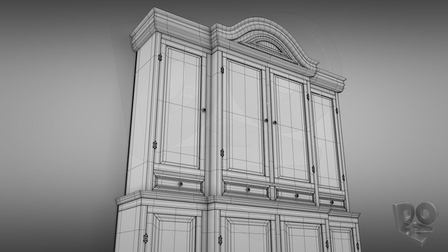Sideboard Credenza 3D model_1
