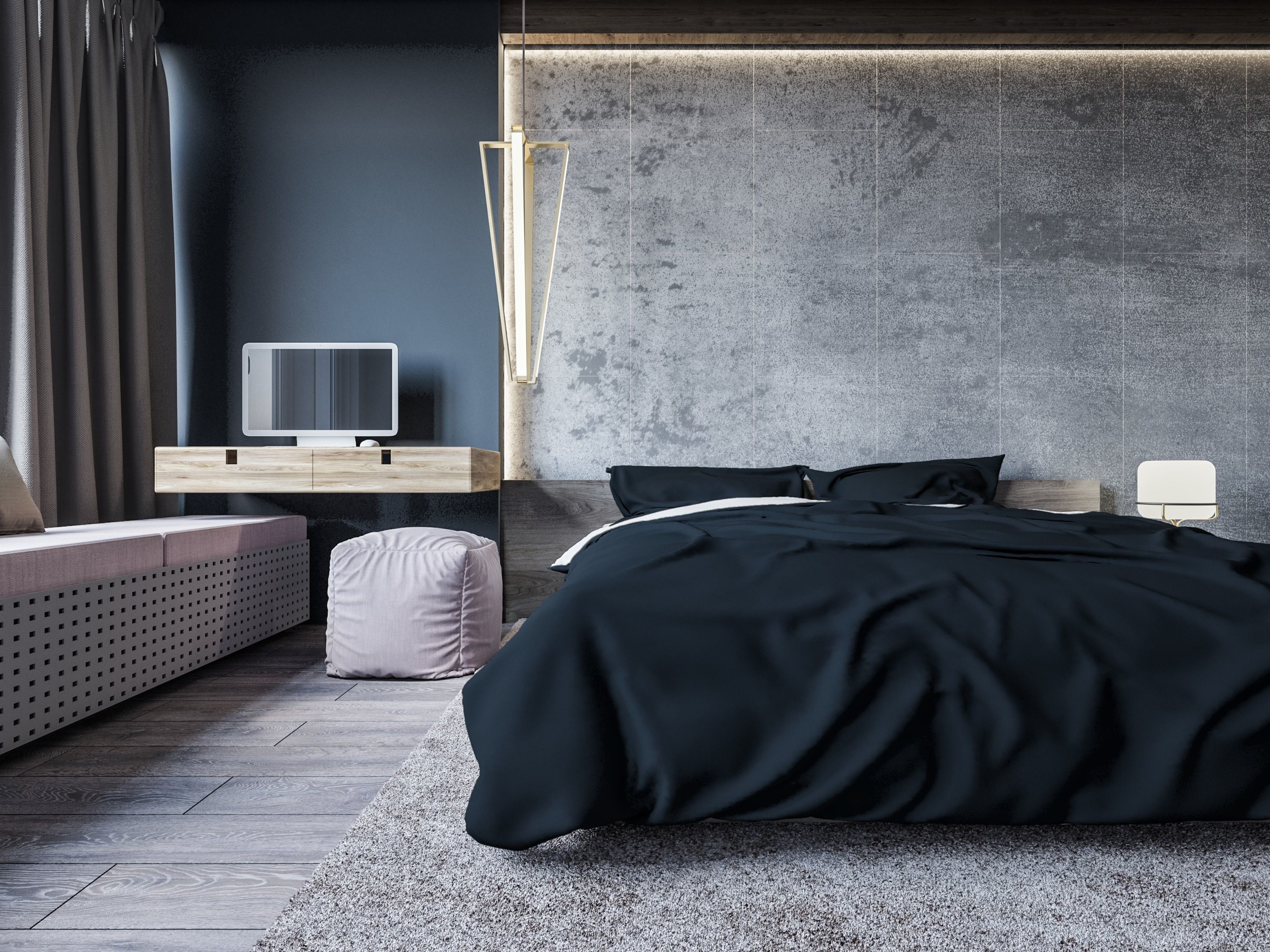 Bedroom Interior 3D model_1