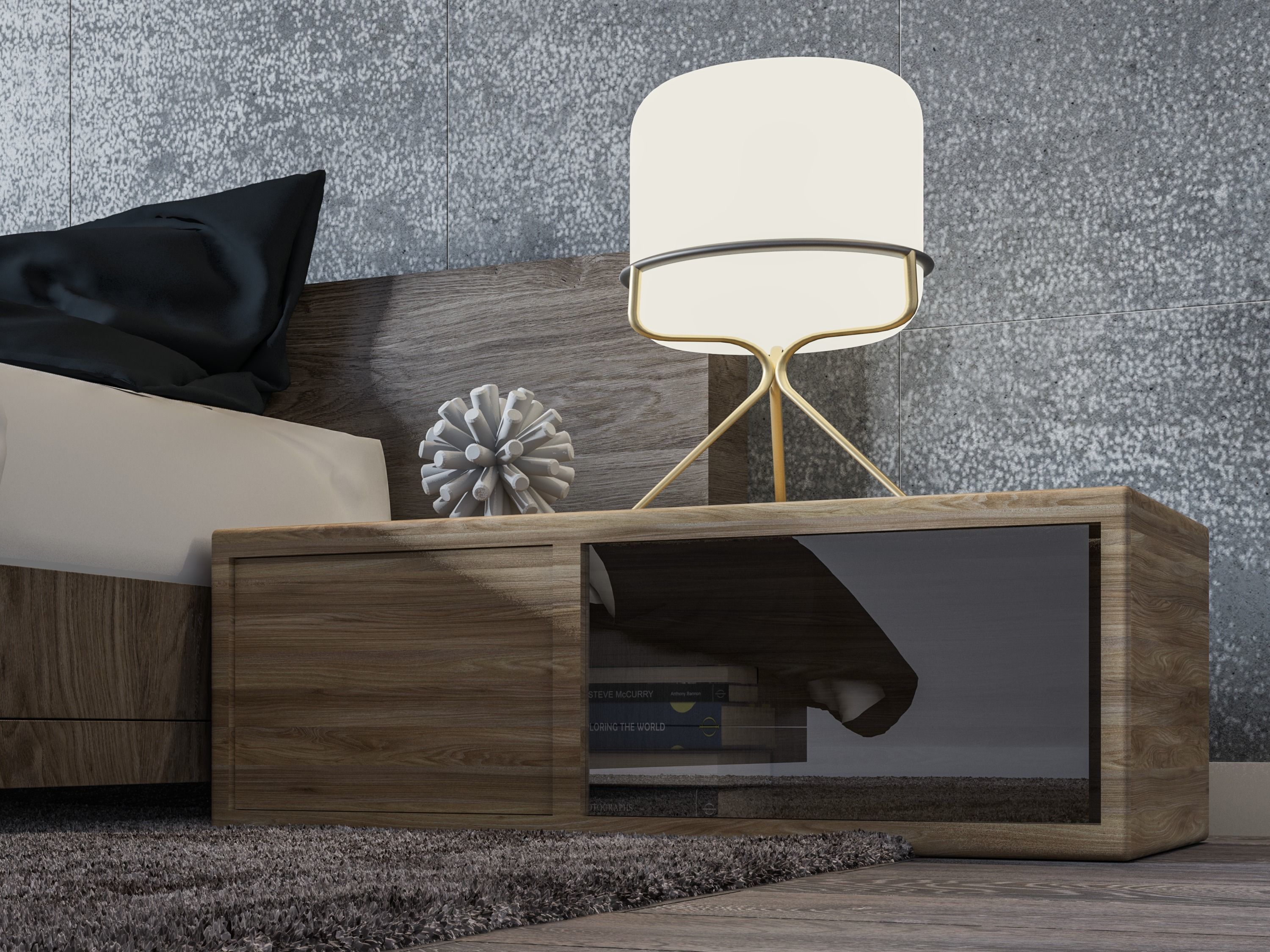 Bedroom Interior 3D model_2