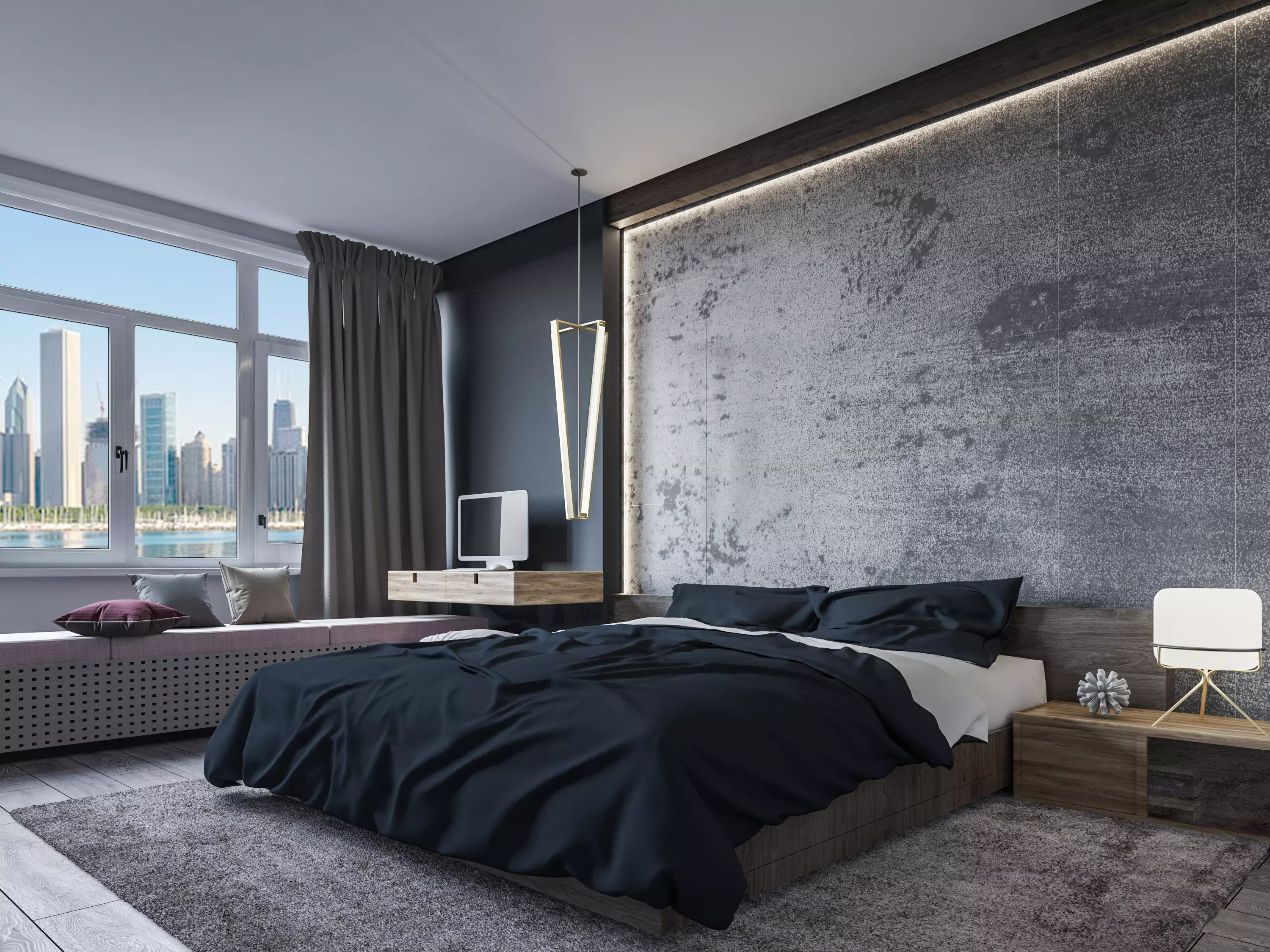 Bedroom Interior 3D model_0