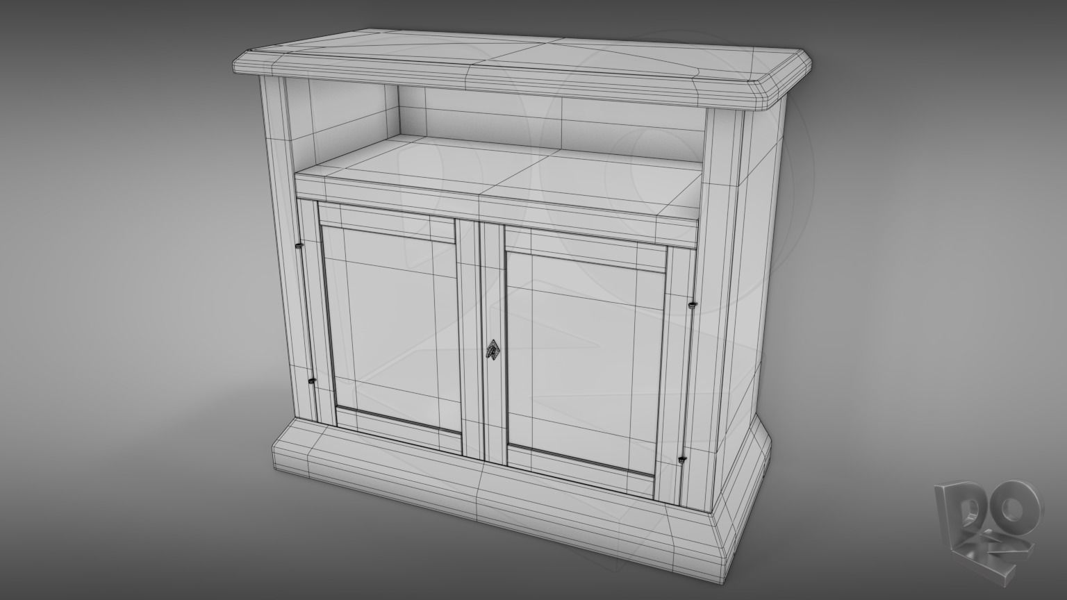 Sideboard tv cabinet 3D model_3