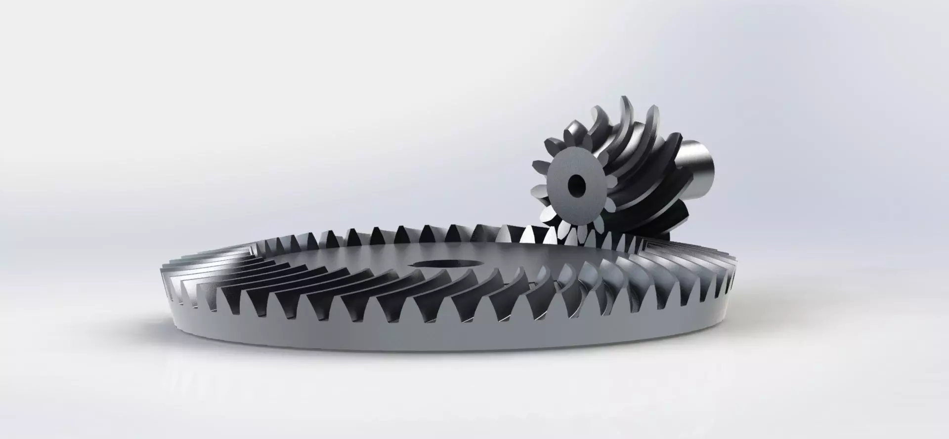 Spiral Bevel Gear - RATIO 4 TEETH 12 48 3D print model_0
