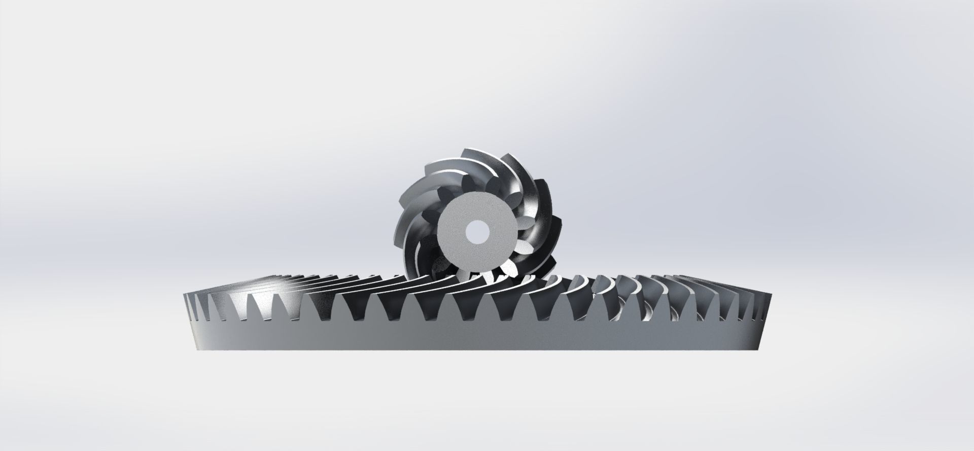Spiral Bevel Gear - RATIO 4 TEETH 12 48 3D print model_2