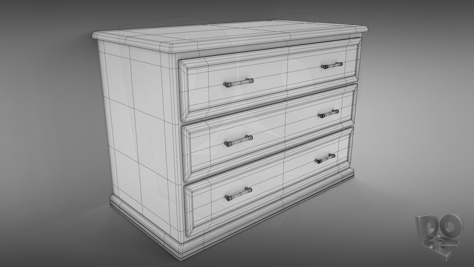 Sideboard chest of drawers 3D model_1