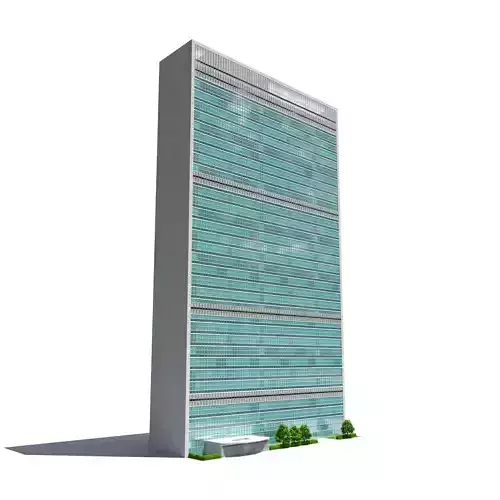 United Nation Headquarter Main Building Low-poly 3D model