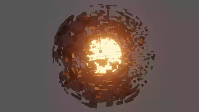 Abstract Destroyed Sphere 3D model