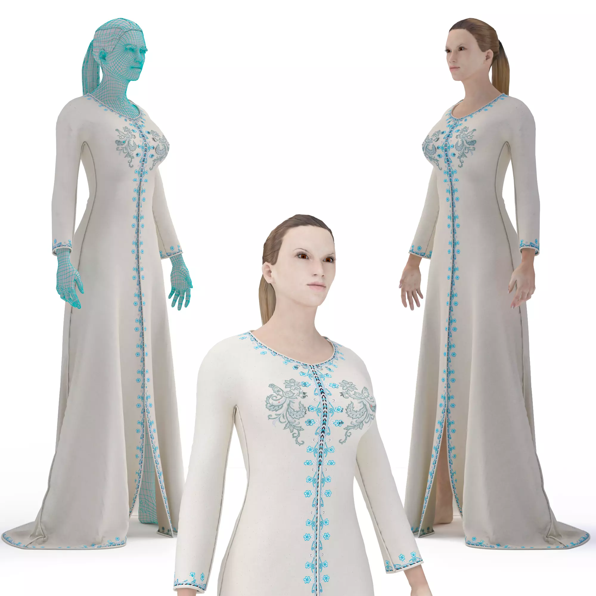 3d character female arabic clothing tradisional 3D model | CGTrader