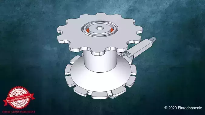 Ultimaker 2 reel seat for screwing with hub lock