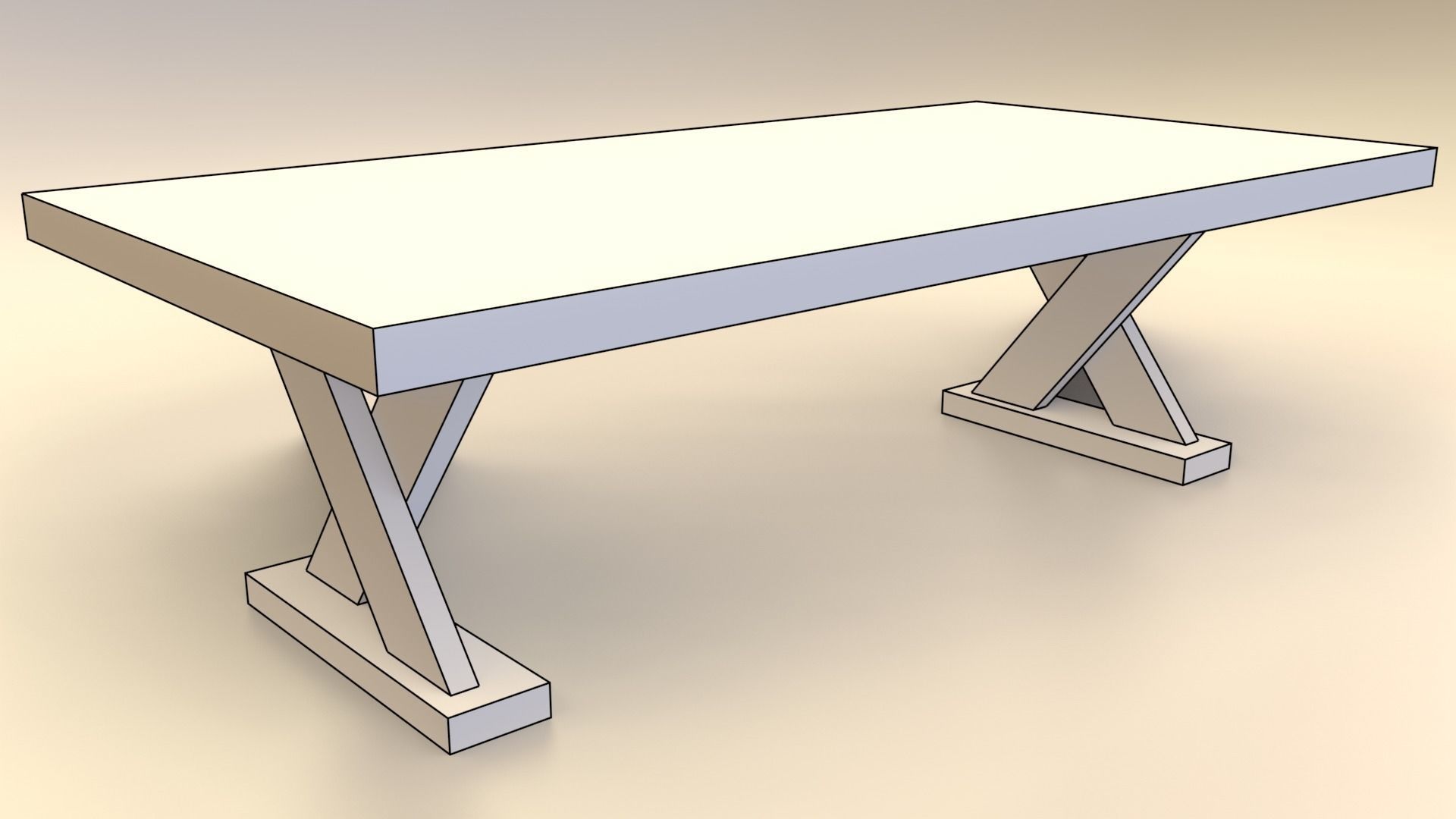 Low-Poly Wooden Table Pack Free low-poly 3D model_20