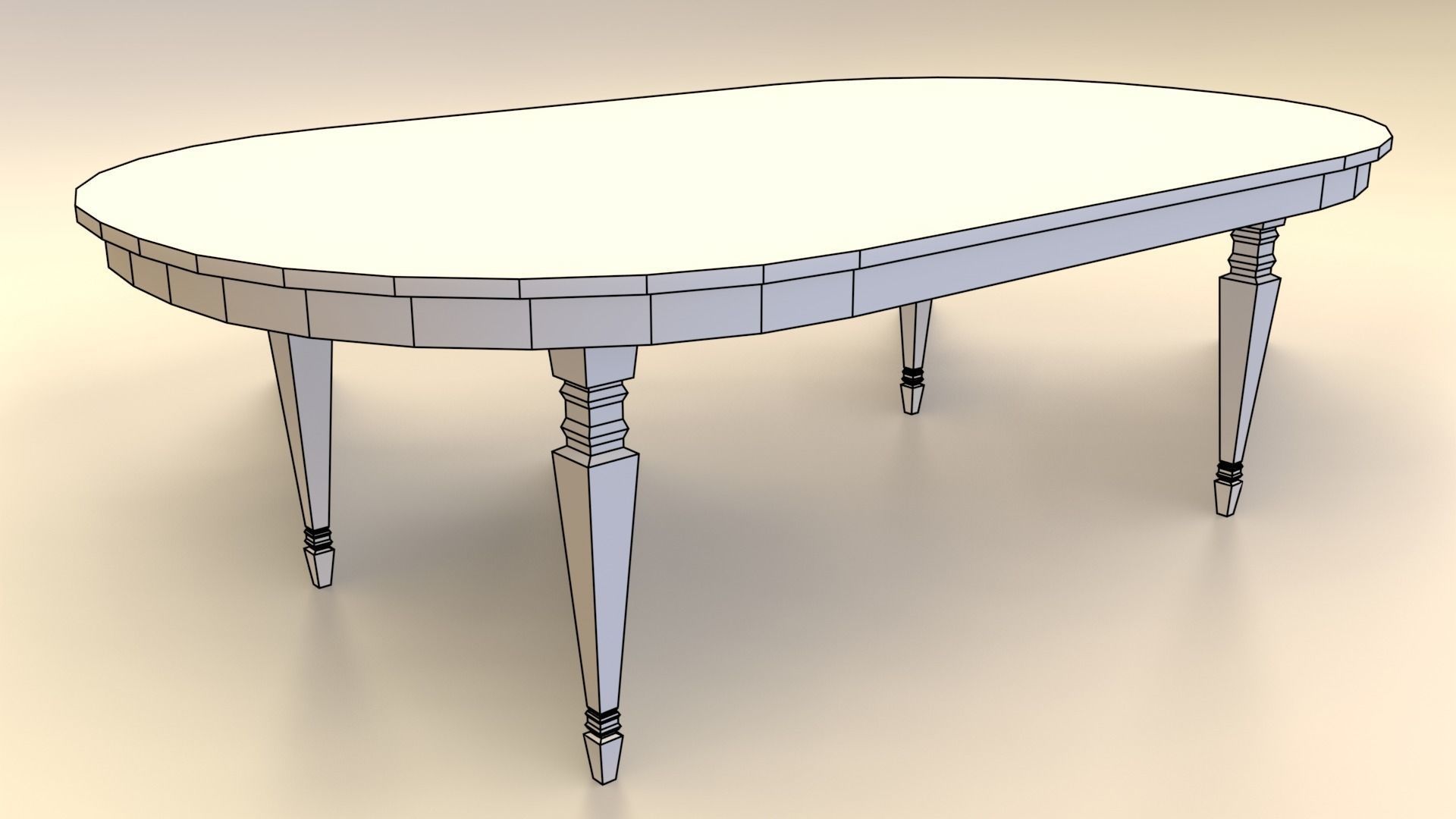 Low-Poly Wooden Table Pack Free low-poly 3D model_28