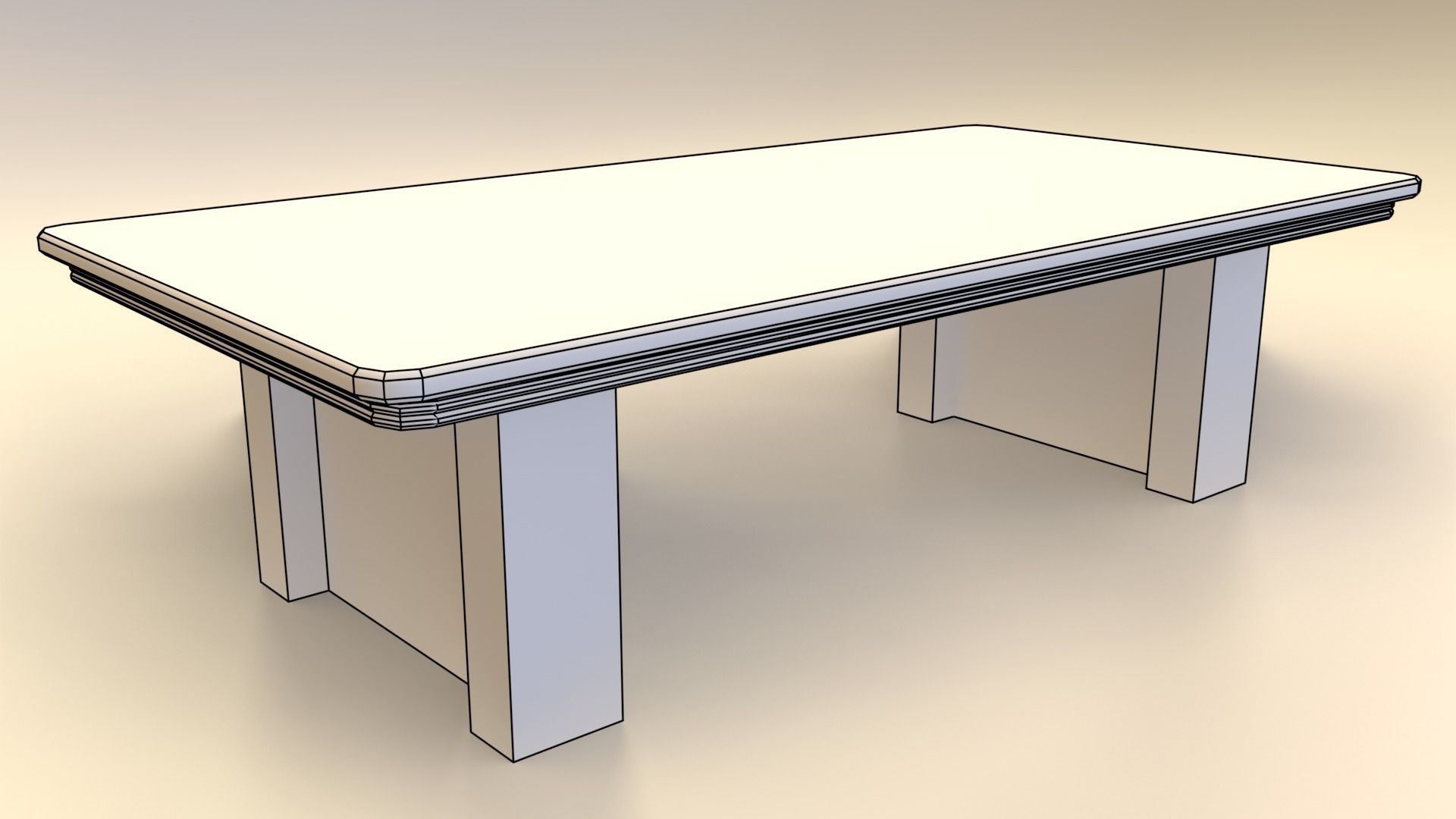 Low-Poly Wooden Table Pack Free low-poly 3D model_18