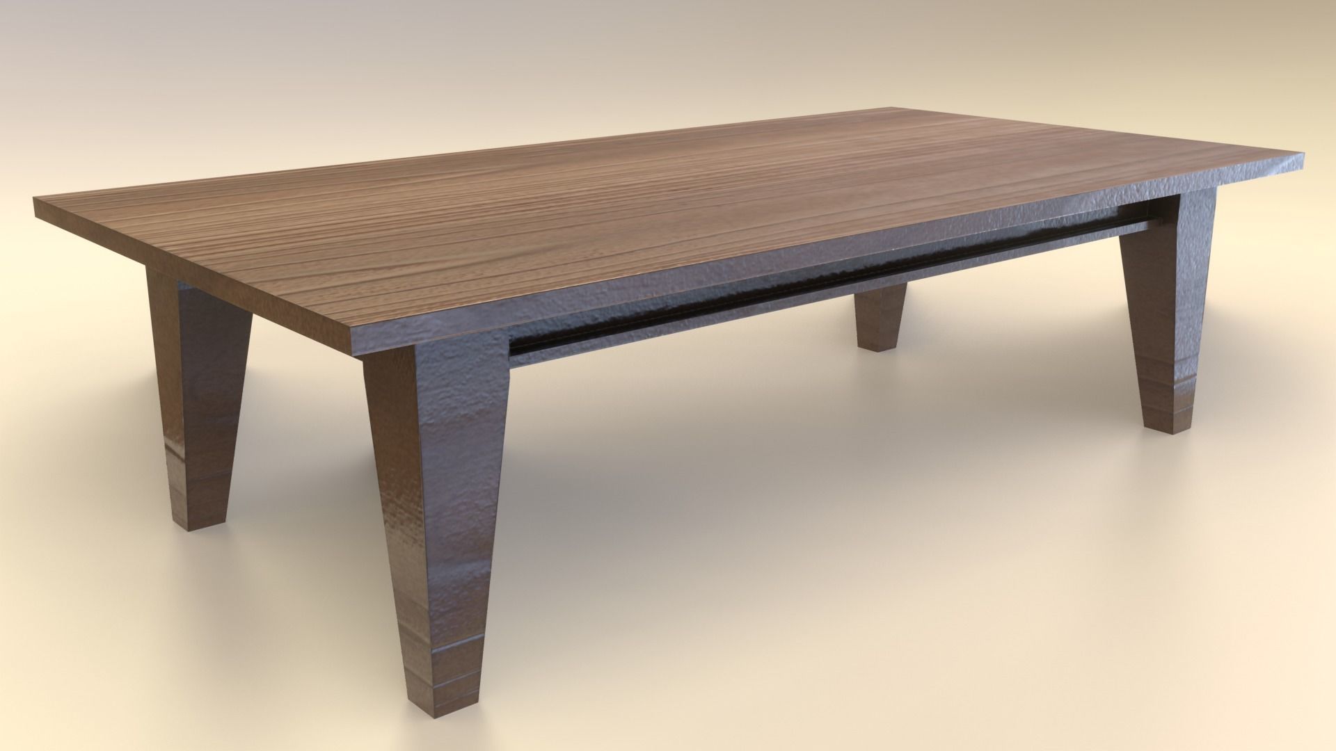 Low-Poly Wooden Table Pack Free low-poly 3D model_5