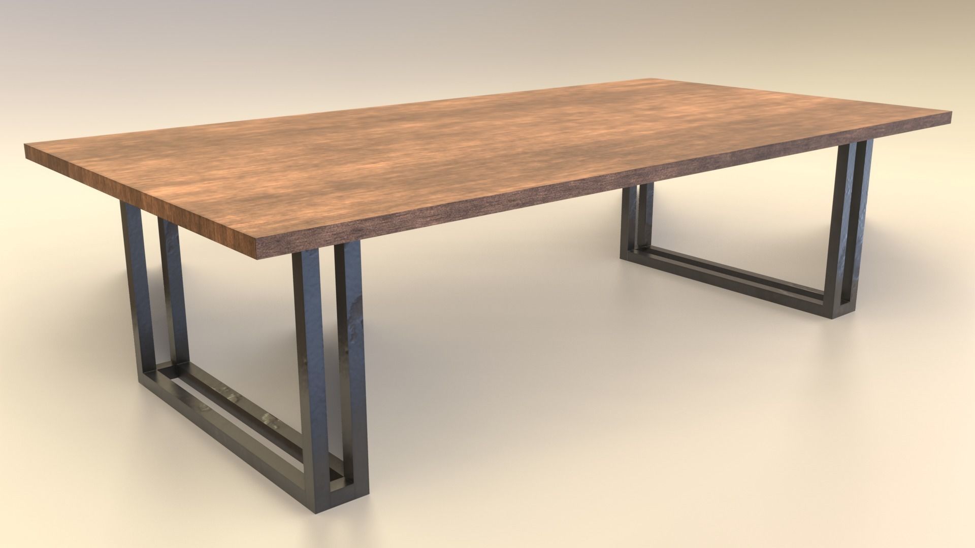 Low-Poly Wooden Table Pack Free low-poly 3D model_7
