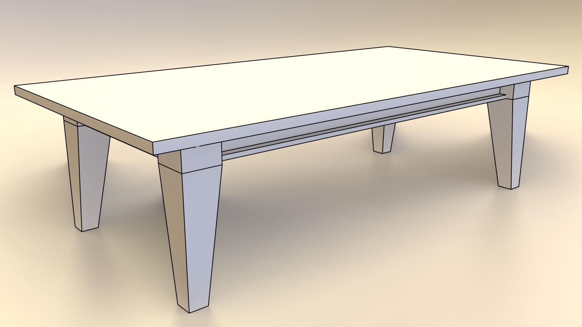 Low-Poly Wooden Table Pack Free low-poly 3D model_6