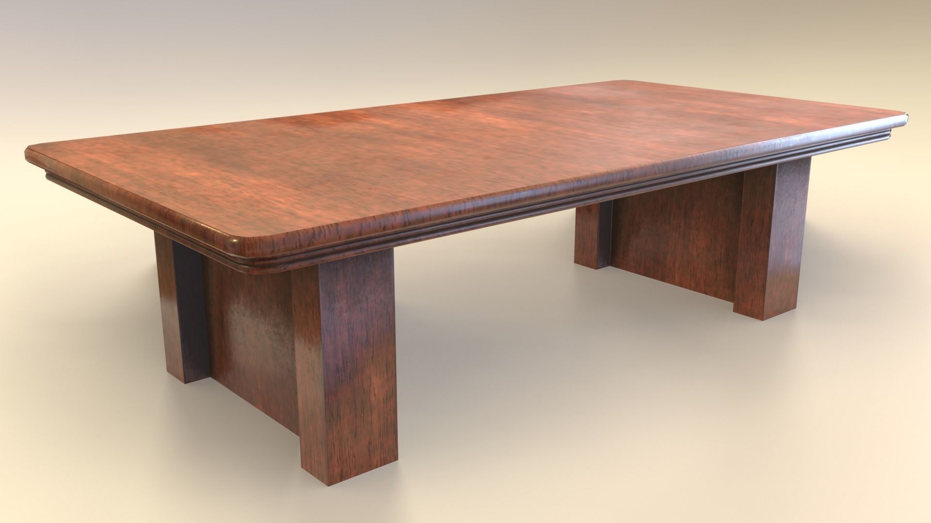 Low-Poly Wooden Table Pack Free low-poly 3D model_17