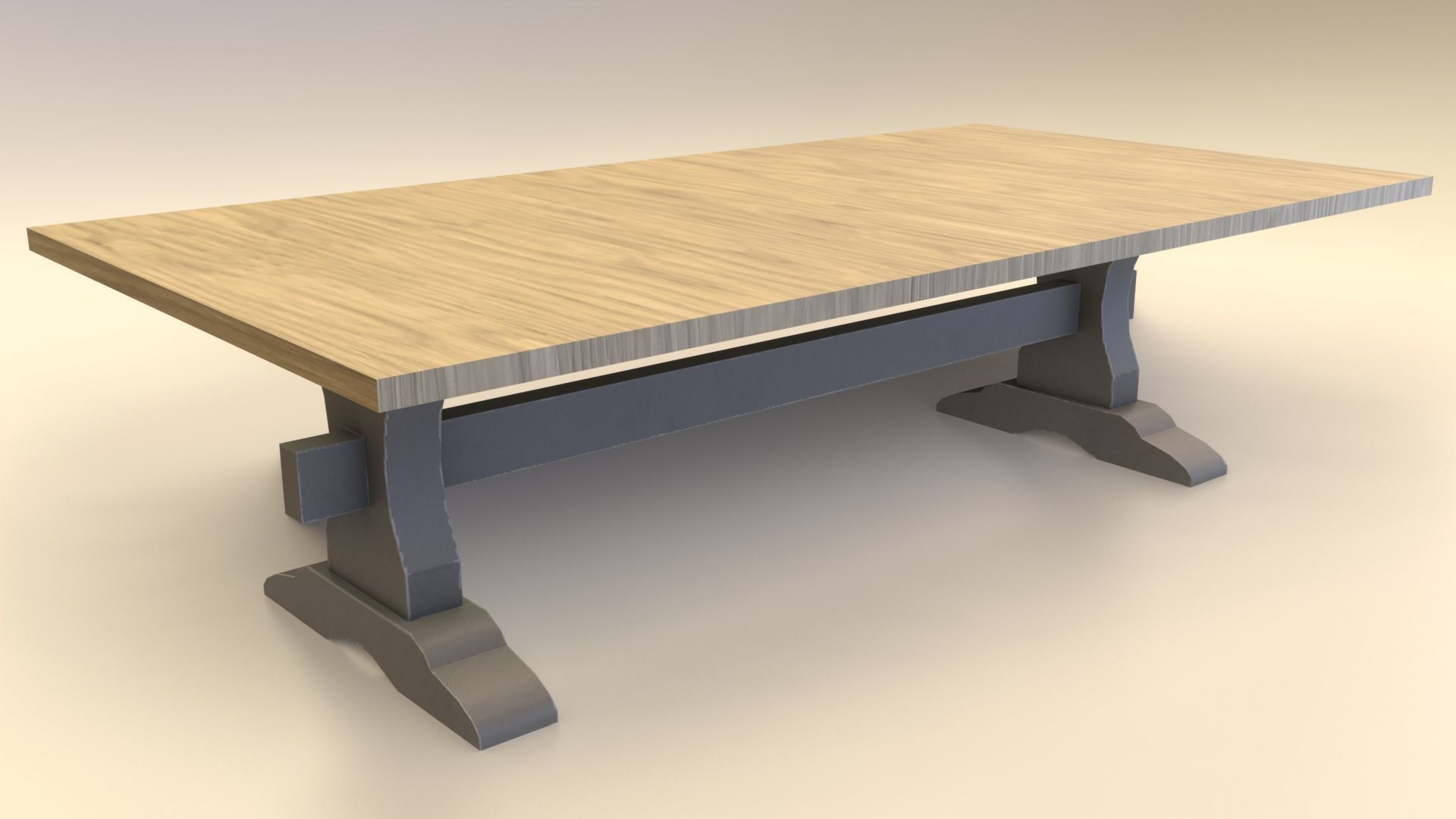 Low-Poly Wooden Table Pack Free low-poly 3D model_15