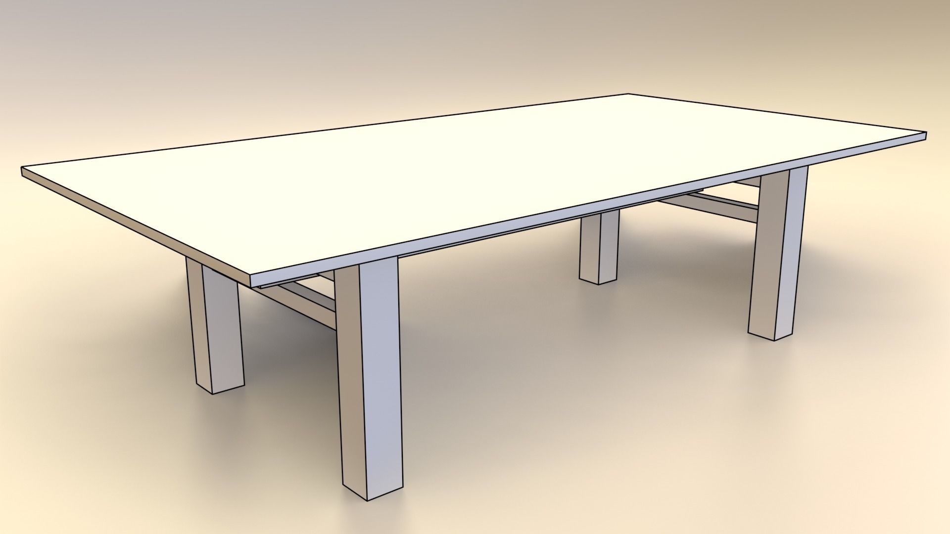 Low-Poly Wooden Table Pack Free low-poly 3D model_2