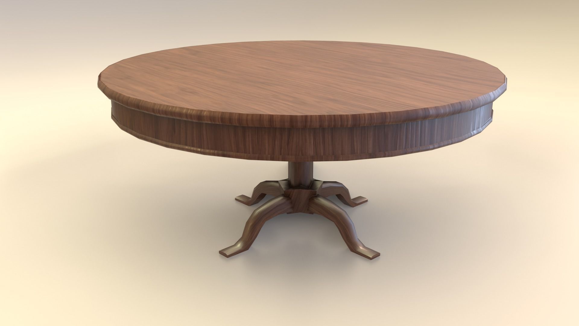 Low-Poly Wooden Table Pack Free low-poly 3D model_23