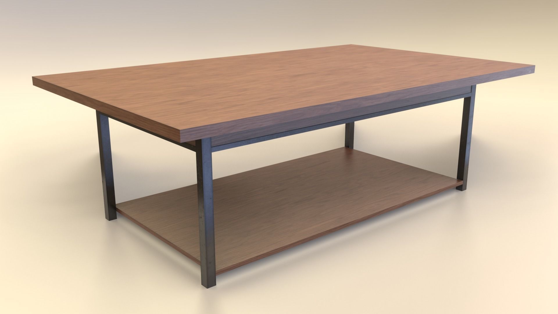 Low-Poly Wooden Table Pack Free low-poly 3D model_9