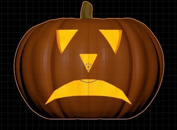 Halloween pumpkins Jack-O-Lantern 3D model_12