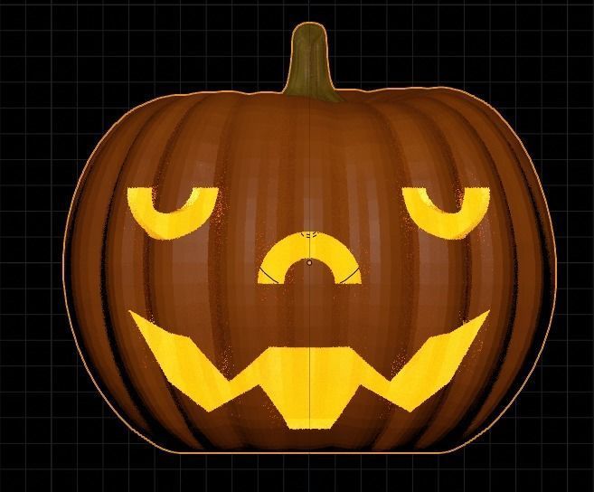 Halloween pumpkins Jack-O-Lantern 3D model_28