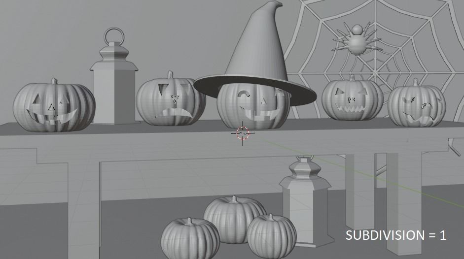 Halloween pumpkins Jack-O-Lantern 3D model_3
