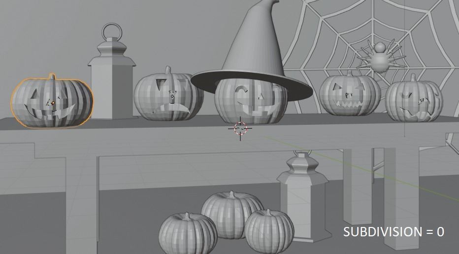 Halloween pumpkins Jack-O-Lantern 3D model_4
