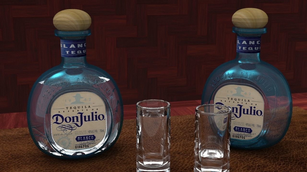 Tequila Don Julio Blanco 1942 3D model_10