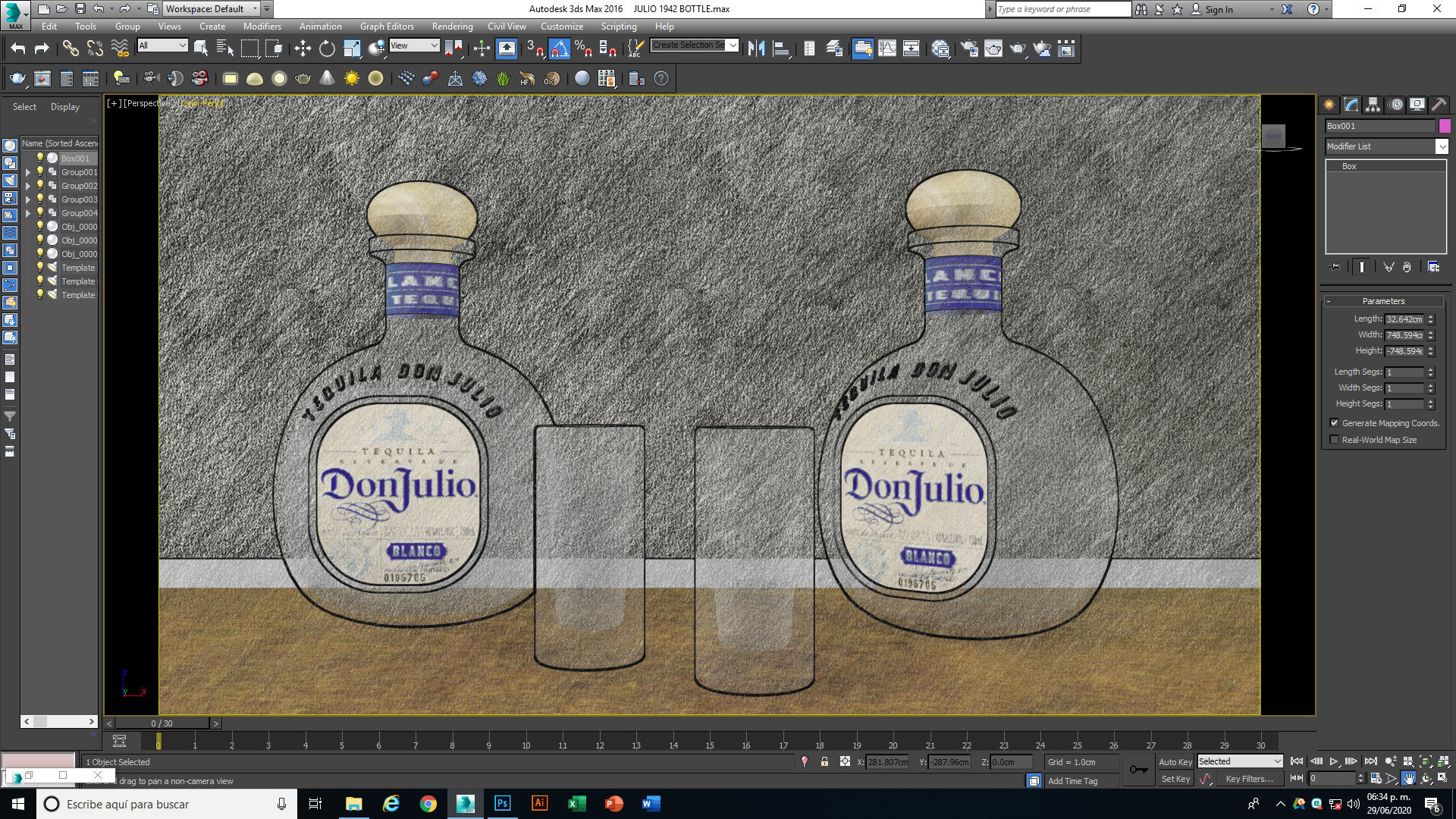 Tequila Don Julio Blanco 1942 3D model_27