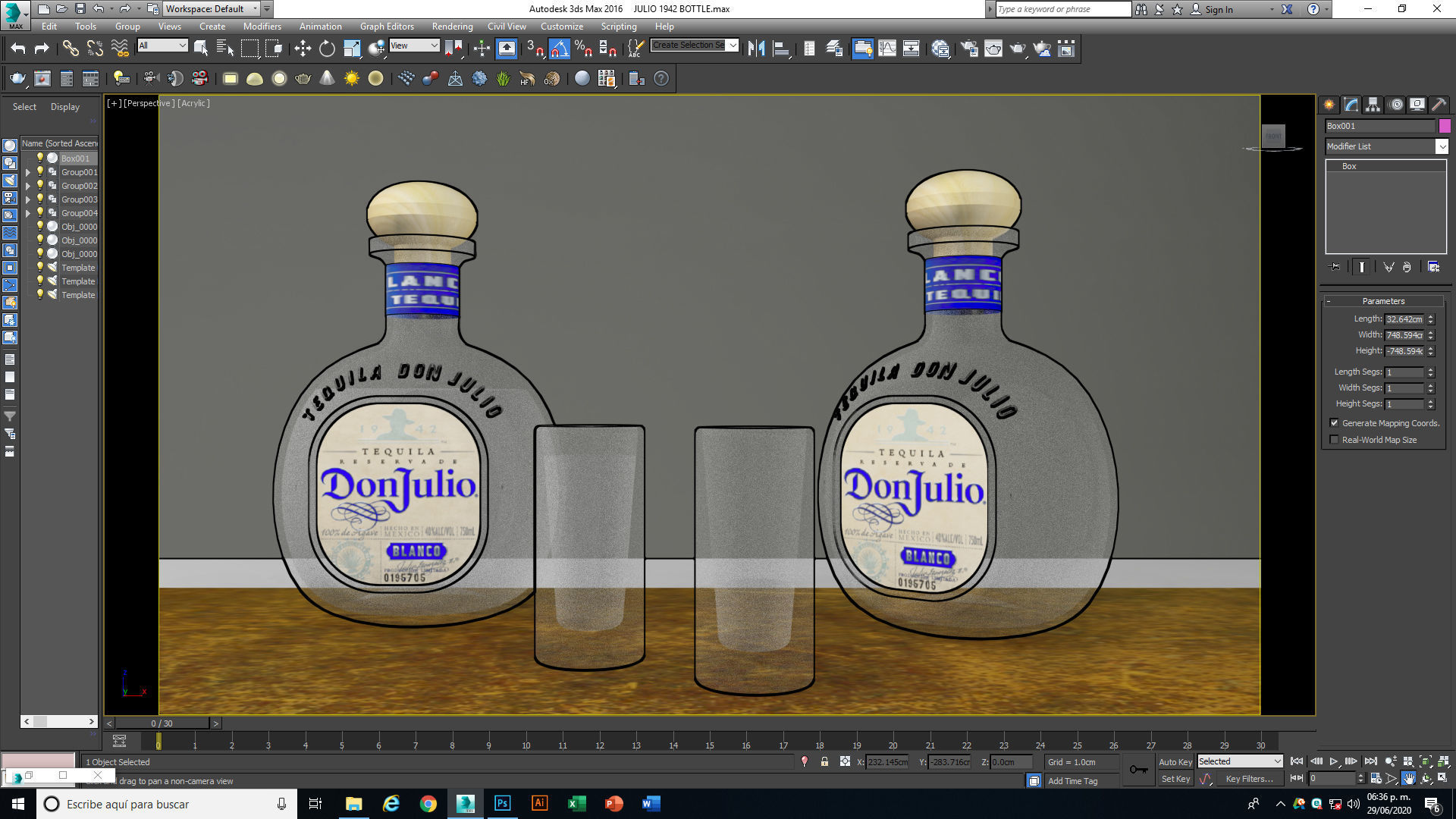 Tequila Don Julio Blanco 1942 3D model_16