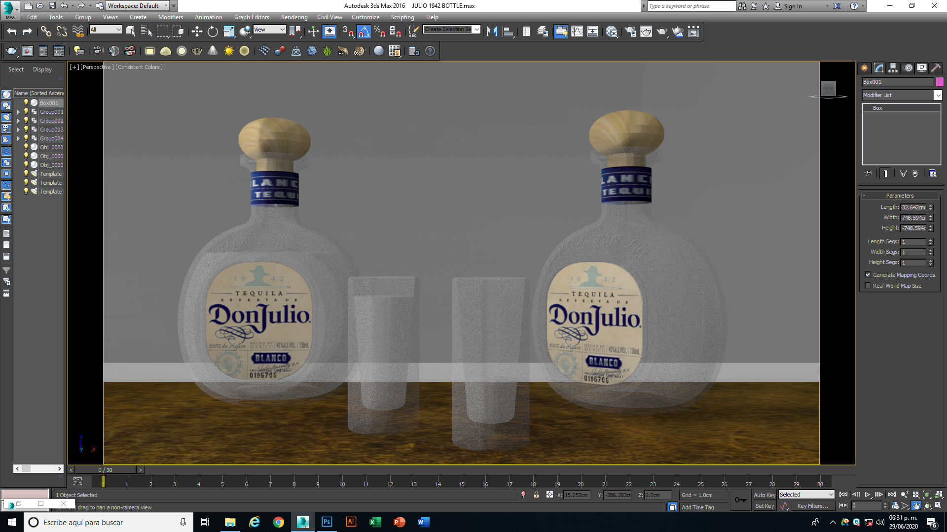 Tequila Don Julio Blanco 1942 3D model_24