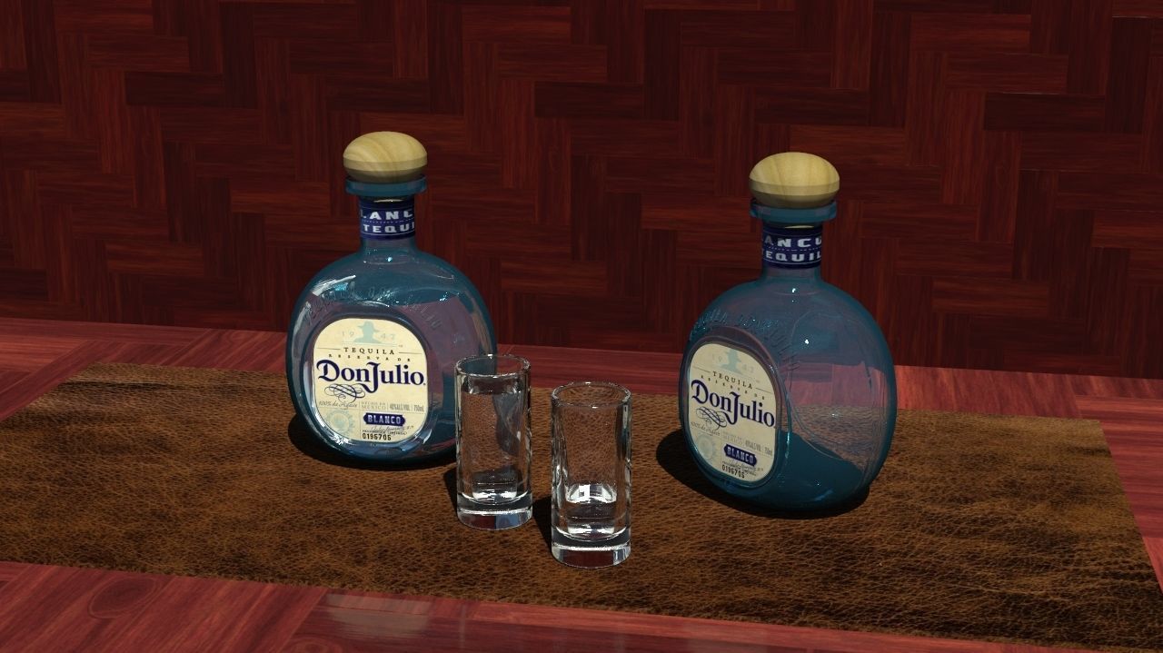 Tequila Don Julio Blanco 1942 3D model_11