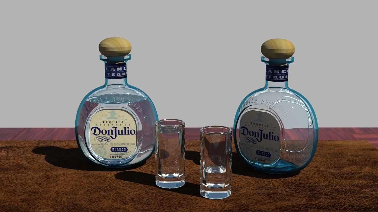 Tequila Don Julio Blanco 1942 3D model_4